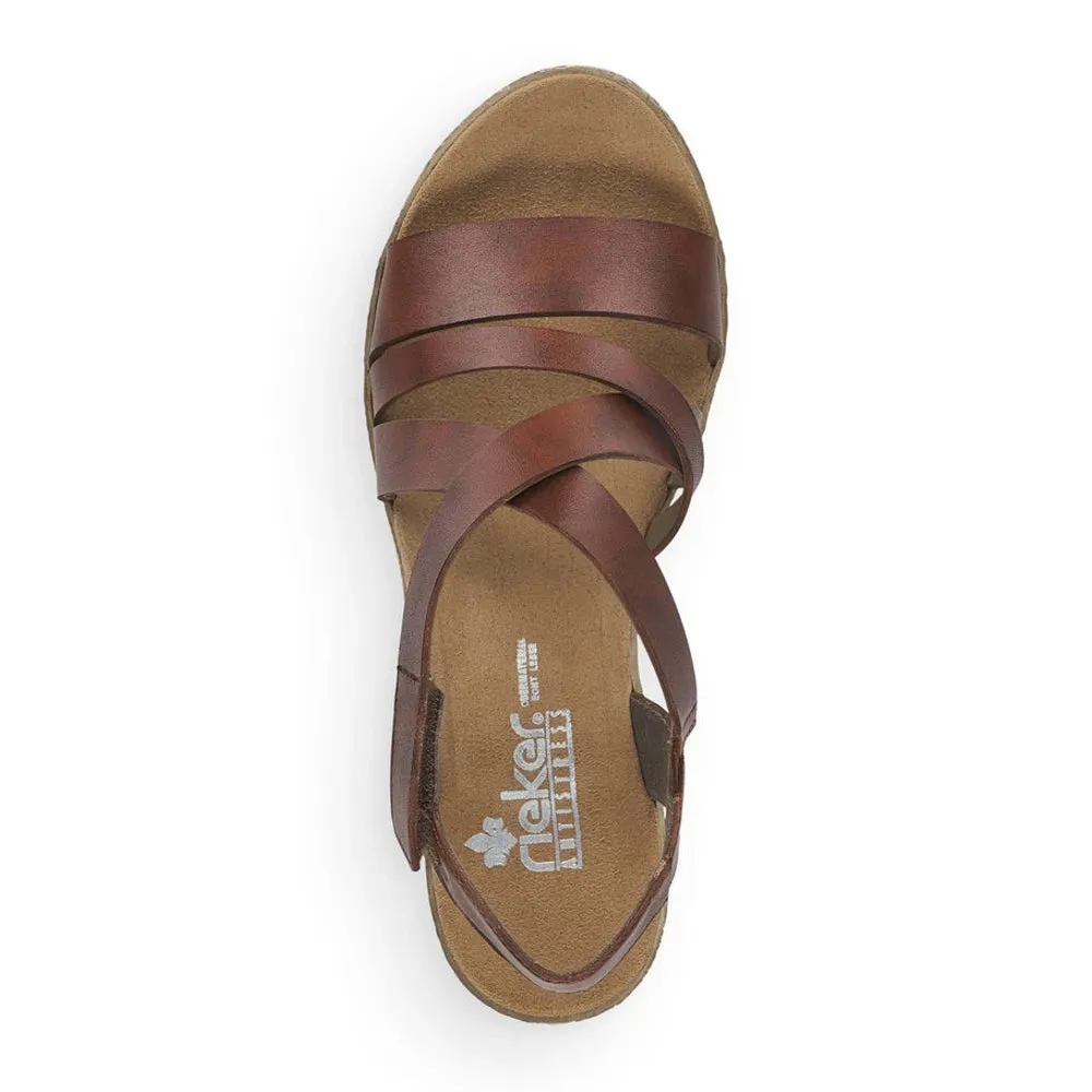 Rieker Shoes 61937-24 Brown Wedge