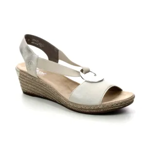 Rieker Shoes 624H6-60 Beige Slip On