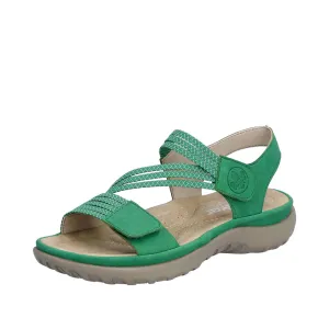 Rieker Shoes 64870-54 Velcro Z-Strap Green