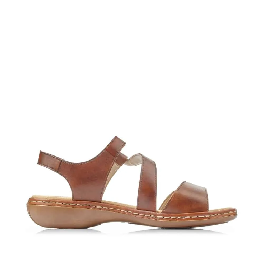 Rieker Shoes 659C7-24  Brown Adj Velcro