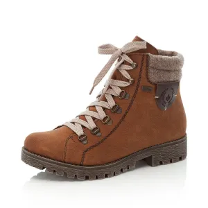 Rieker Shoes 785F8-22 Brown Ankle Lace/Zip RTex