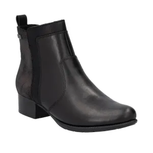 Rieker Shoes 78658-00 Black Side Zip RTex