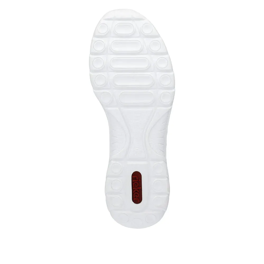 Rieker Shoes L3259-80 Bungee Lace White/Silver