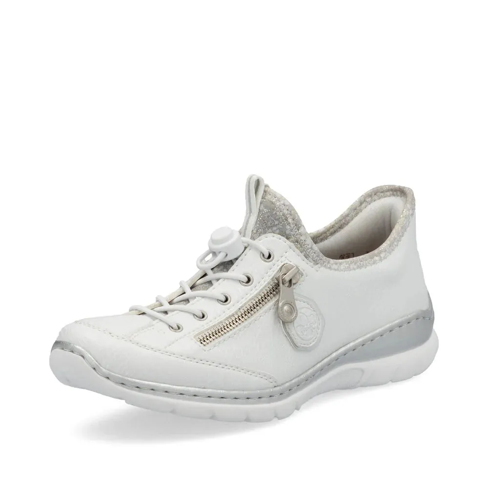 Rieker Shoes L32F1-80 White Ready 2 Go Bungee Lace