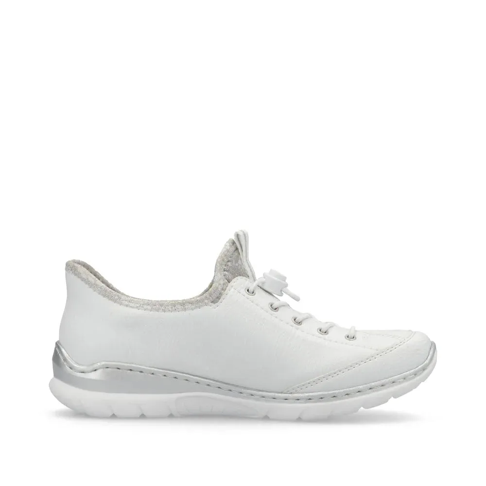 Rieker Shoes L32F1-80 White Ready 2 Go Bungee Lace