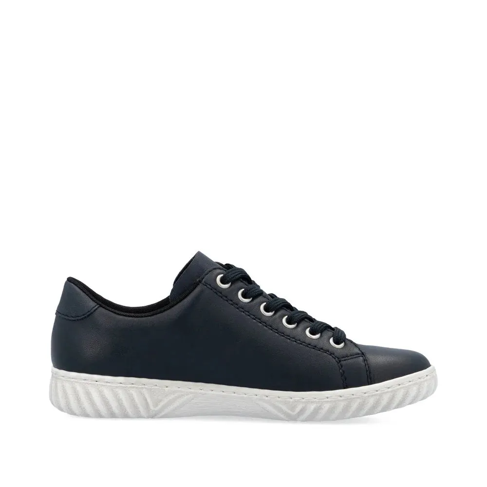 Rieker Shoes N0900-14 Navy Lace/Side Zip