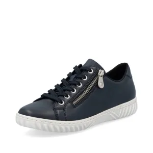 Rieker Shoes N0900-14 Navy Lace/Side Zip
