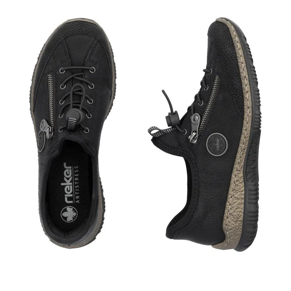 Rieker Shoes N3267-01 Bungee Lace Ready 2 Go Black