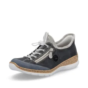Rieker Shoes N42F2-14 Navy Bungee Lace Ready 2 Go