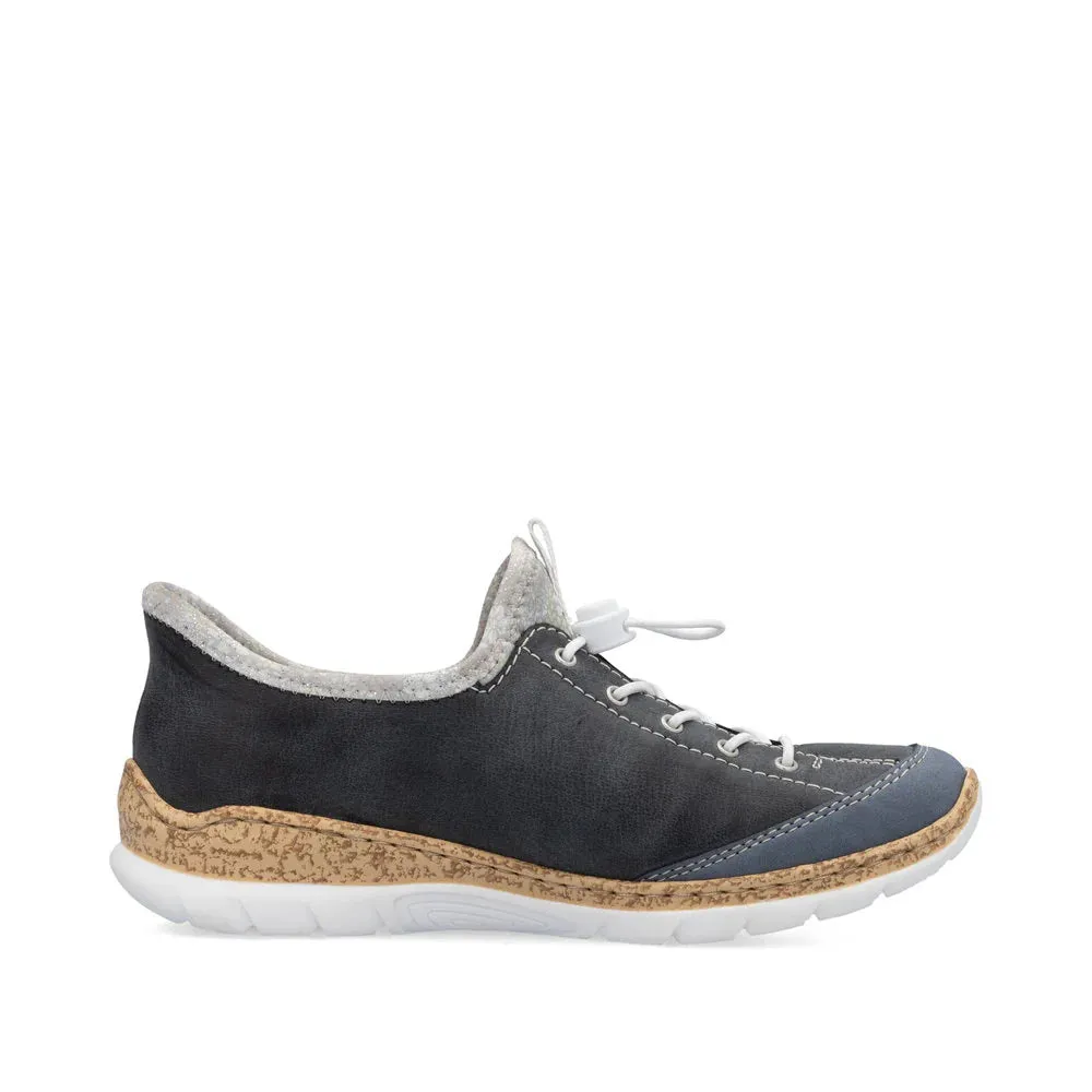 Rieker Shoes N42F2-14 Navy Bungee Lace Ready 2 Go