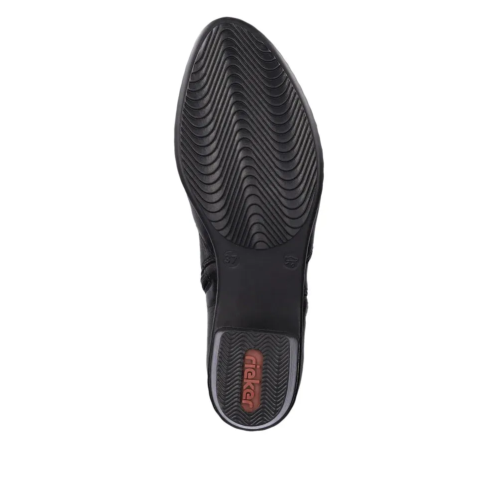 Rieker Shoes Y0756-00 Black Zip