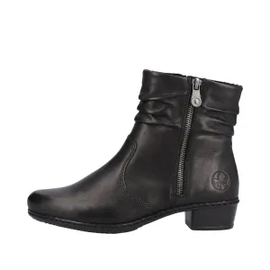 Rieker Shoes Y0756-00 Black Zip