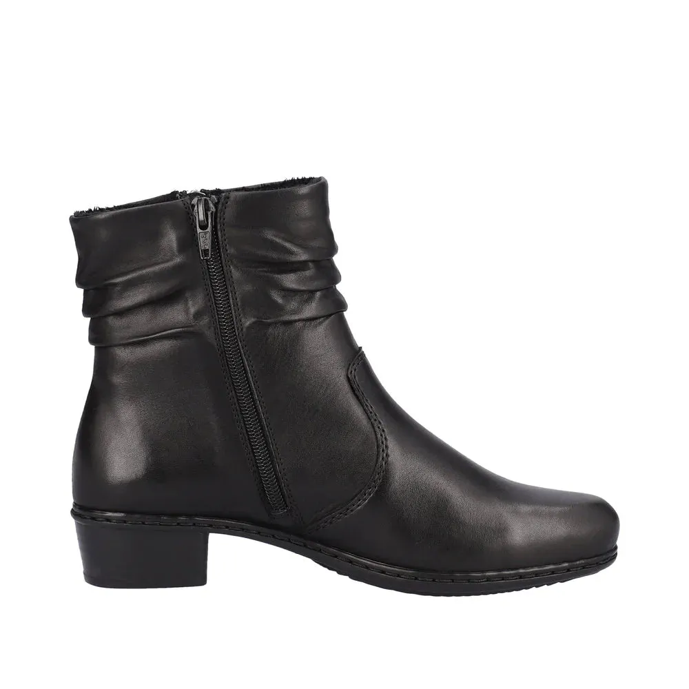 Rieker Shoes Y0756-00 Black Zip