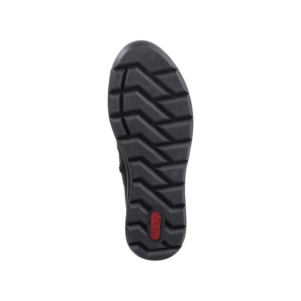 Rieker Shoes Z0070-00 Black Ankle Zip Lined RTex