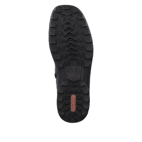 Rieker Shoes Z7055-00 Black Side Zip RTex