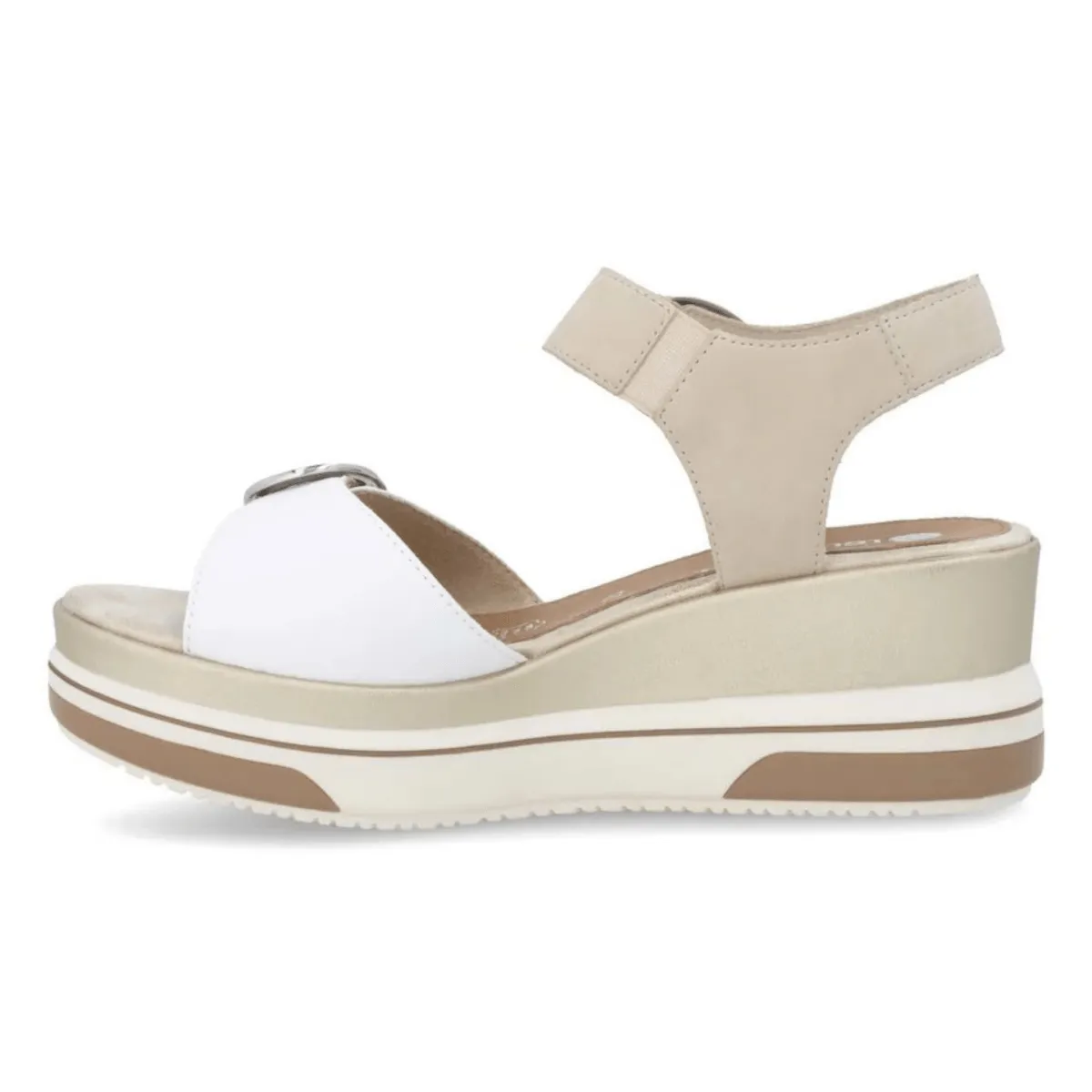 Rieker Women's D1P54-80 Sabine White/Pearl Leather Rieker Shoes