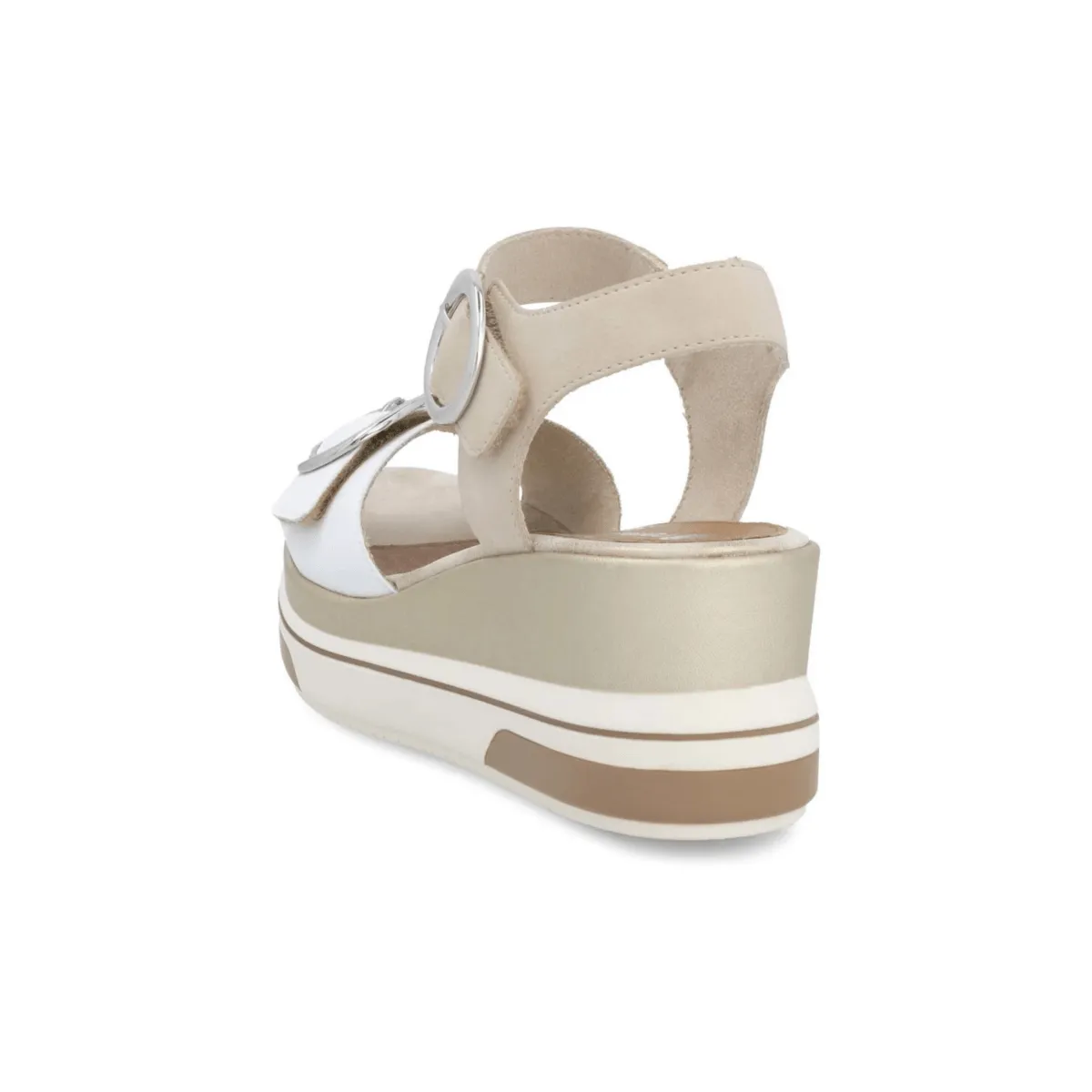Rieker Women's D1P54-80 Sabine White/Pearl Leather Rieker Shoes