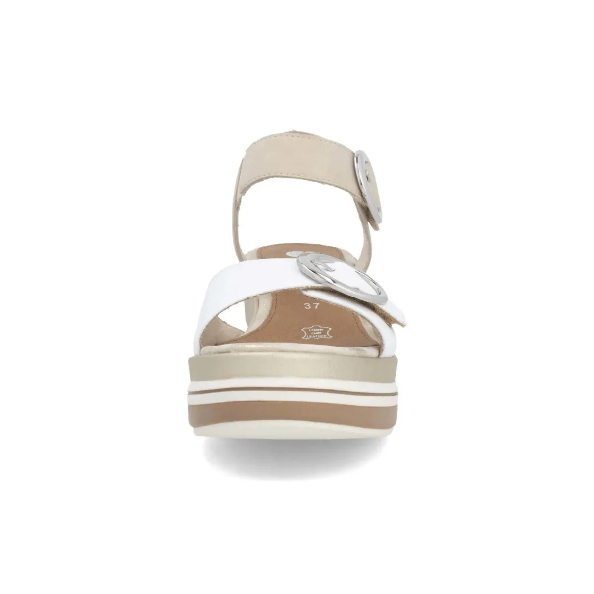 Rieker Women's D1P54-80 Sabine White/Pearl Leather Rieker Shoes