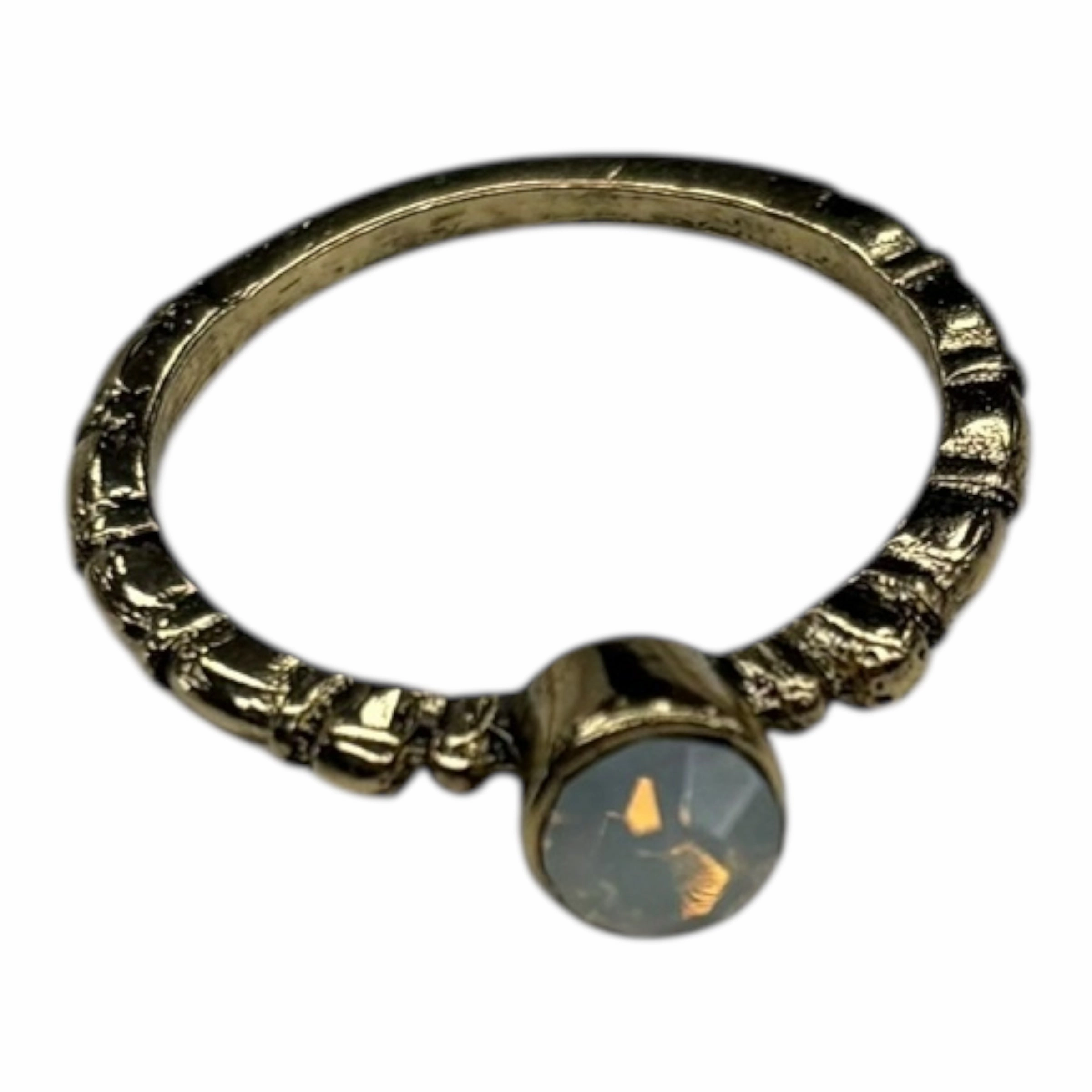 Ring Band By Clothes Mentor In Gold & White