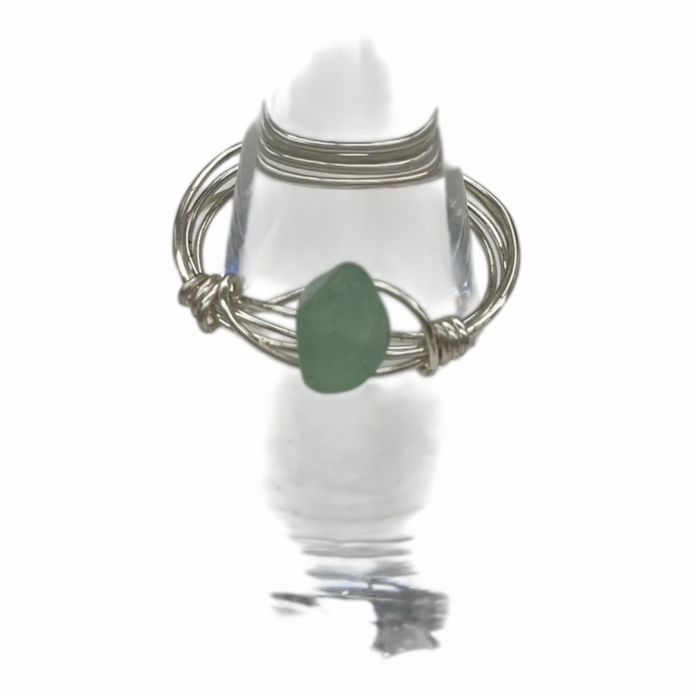 Ring Charm By Clothes Mentor In Green & Silver