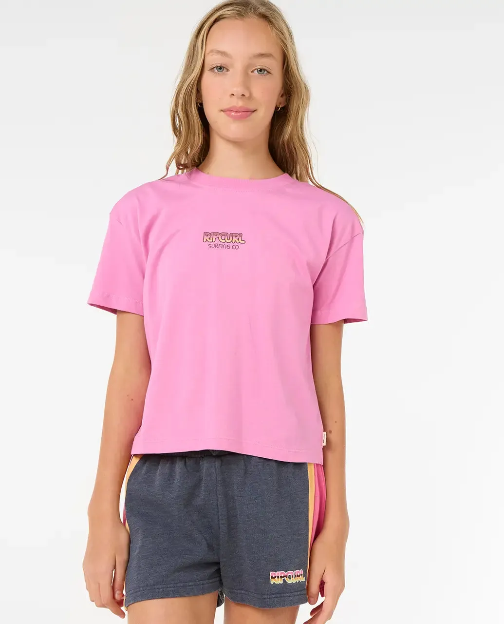Rip Curl Clothing Girls Las Dalias Block Walkshorts in Navy