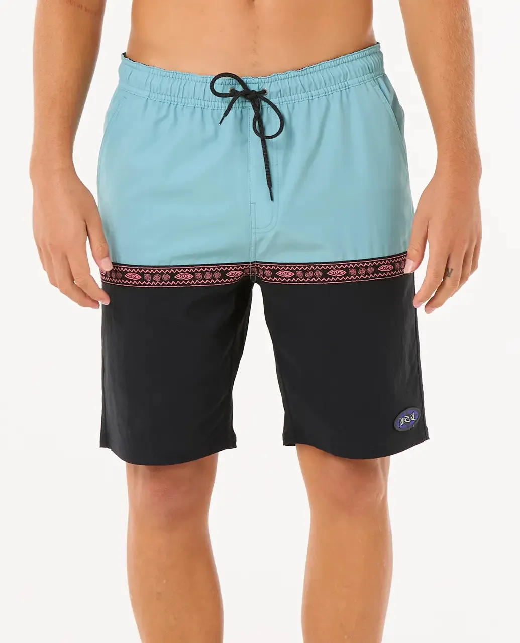 Rip Curl Clothing Raw Energy Split Volley Shorts in Black