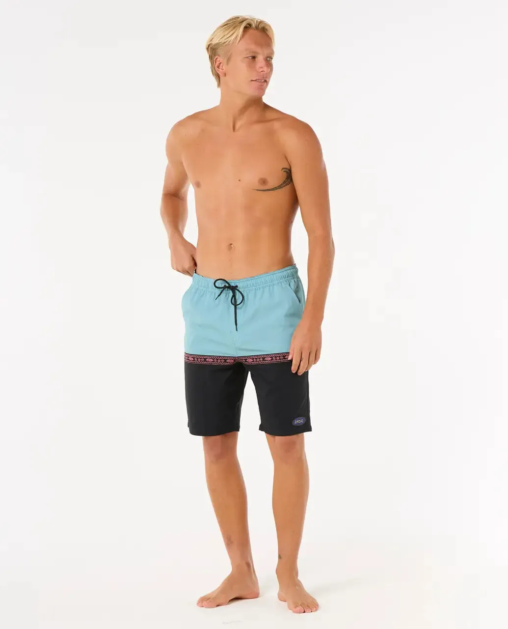 Rip Curl Clothing Raw Energy Split Volley Shorts in Black