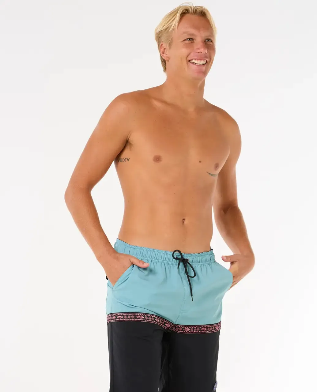Rip Curl Clothing Raw Energy Split Volley Shorts in Black