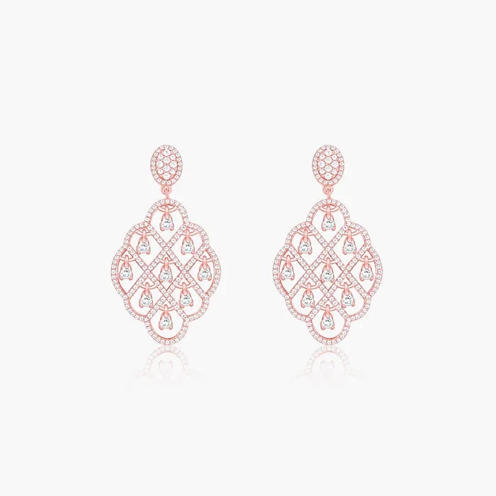 Rose Gold Bask In The Beauty Earrings