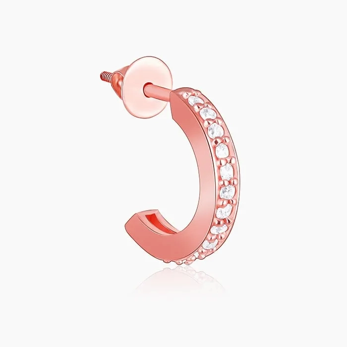 Rose Gold Bliss Hoop Earrings