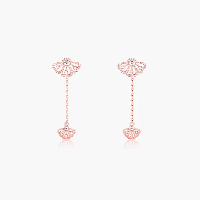 Rose Gold Brilliant Eyebright Dangler Earrings