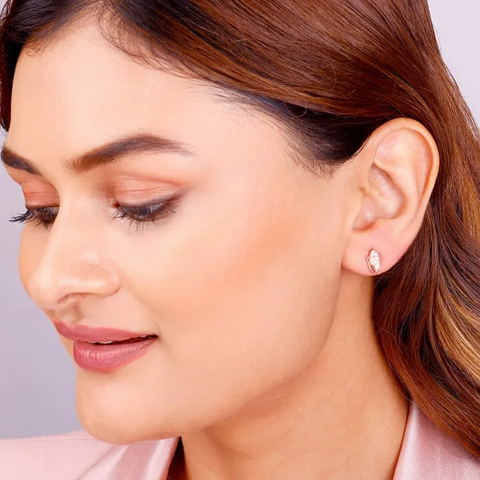 Rose Gold Classic Hamsa Earrings