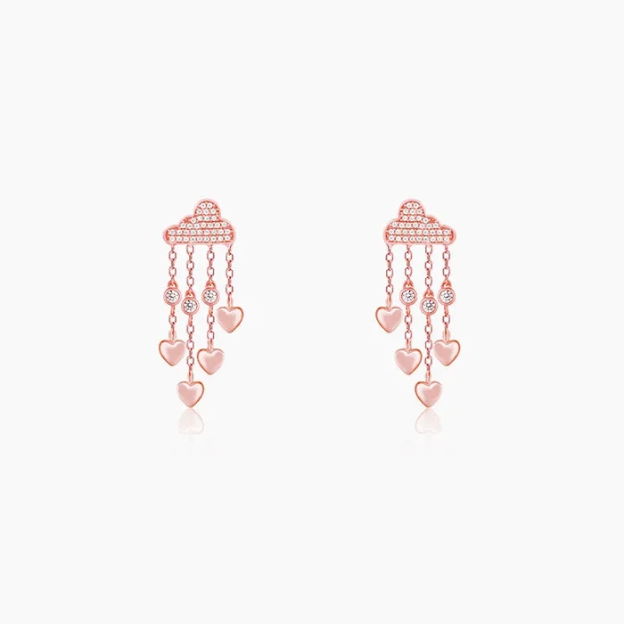 Rose Gold Cloud of Love Earrings