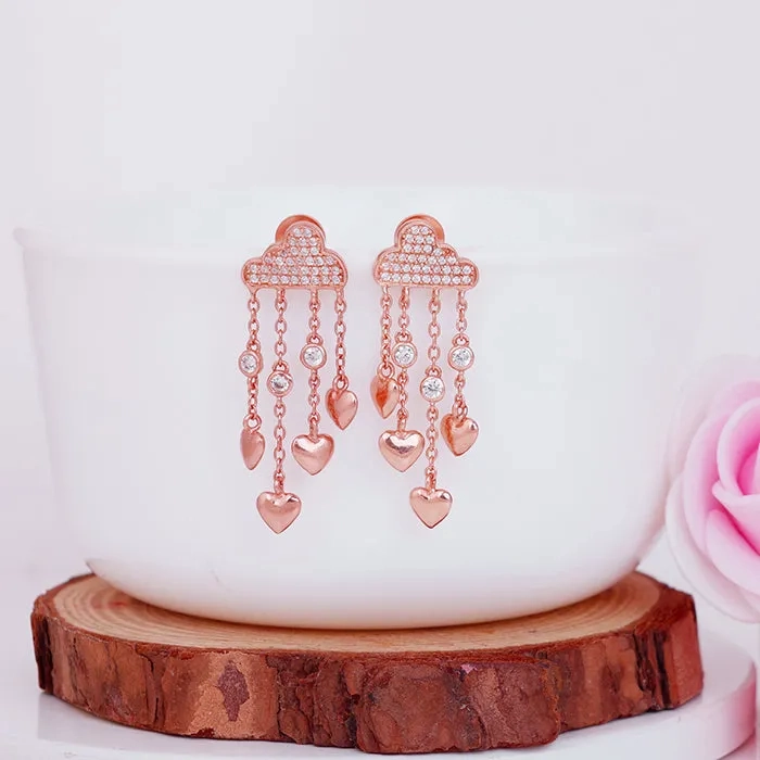 Rose Gold Cloud of Love Earrings