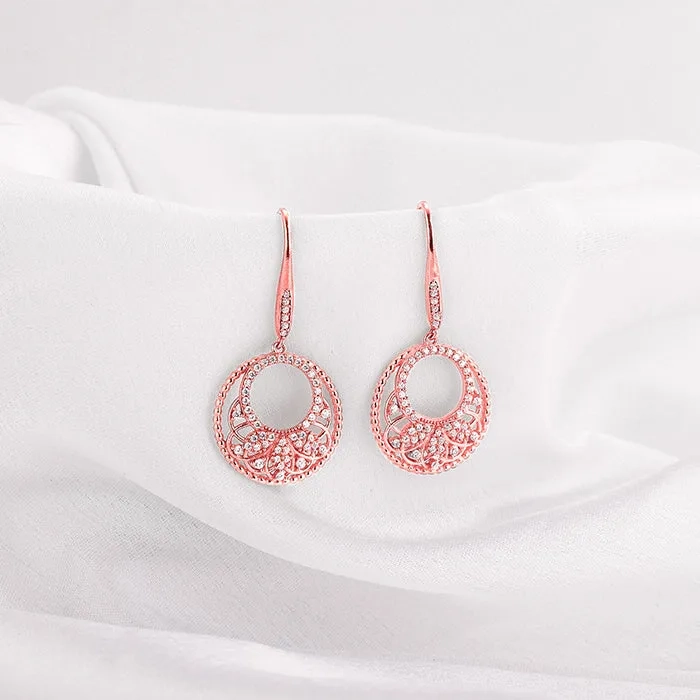 Rose Gold Crescent Affair Earrings