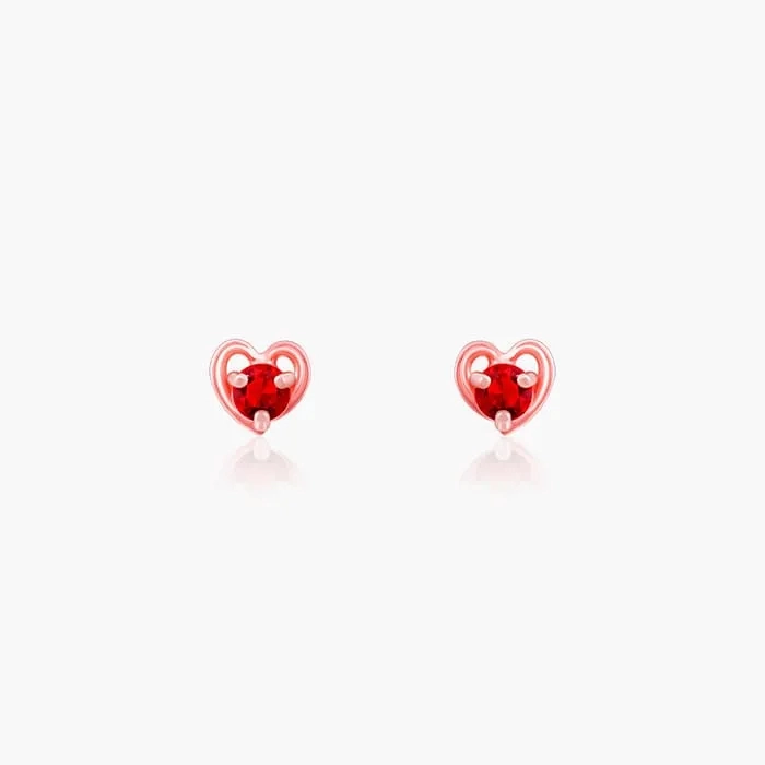 Rose Gold Cute Love Studs