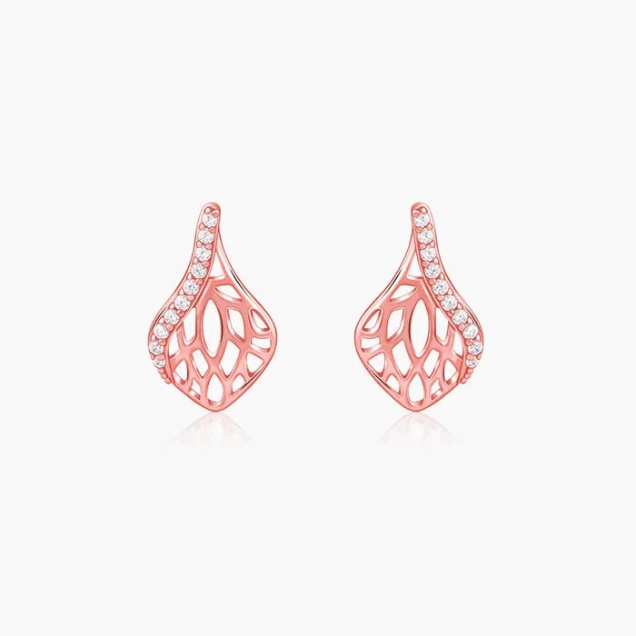 Rose Gold Elegant Filigree Earrings