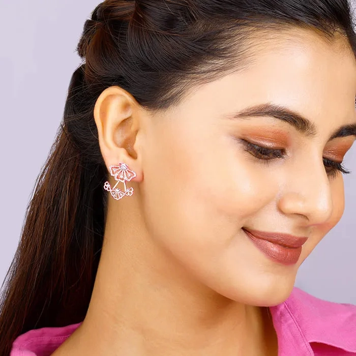 Rose Gold Eyebright Convertible Earrings