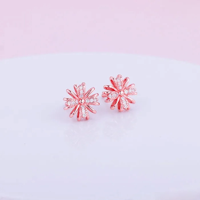 Rose Gold Floral Dreams Studs