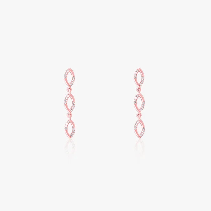 Rose Gold Glamourous Ovella Earrings