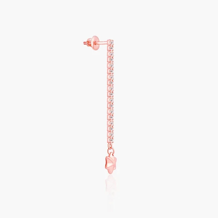 Rose Gold Guiding Star Drop Earrings
