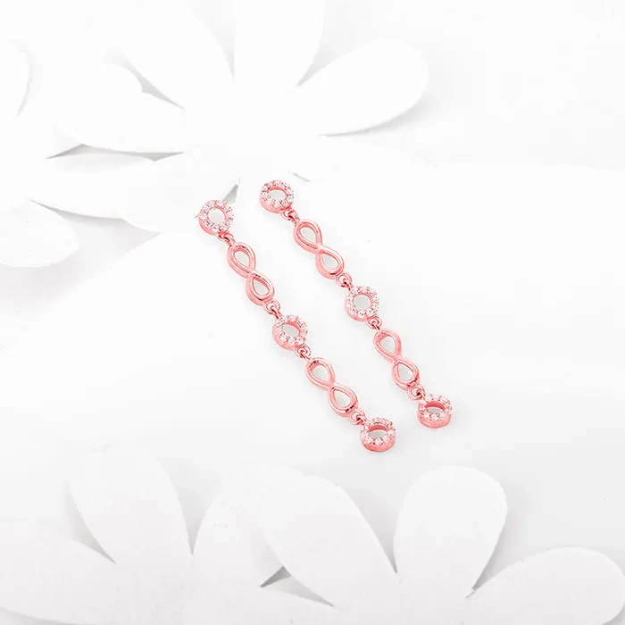 Rose Gold Infinite Connections Earrings
