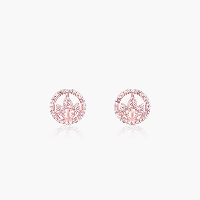 Rose Gold Leafy Lustre Earrings