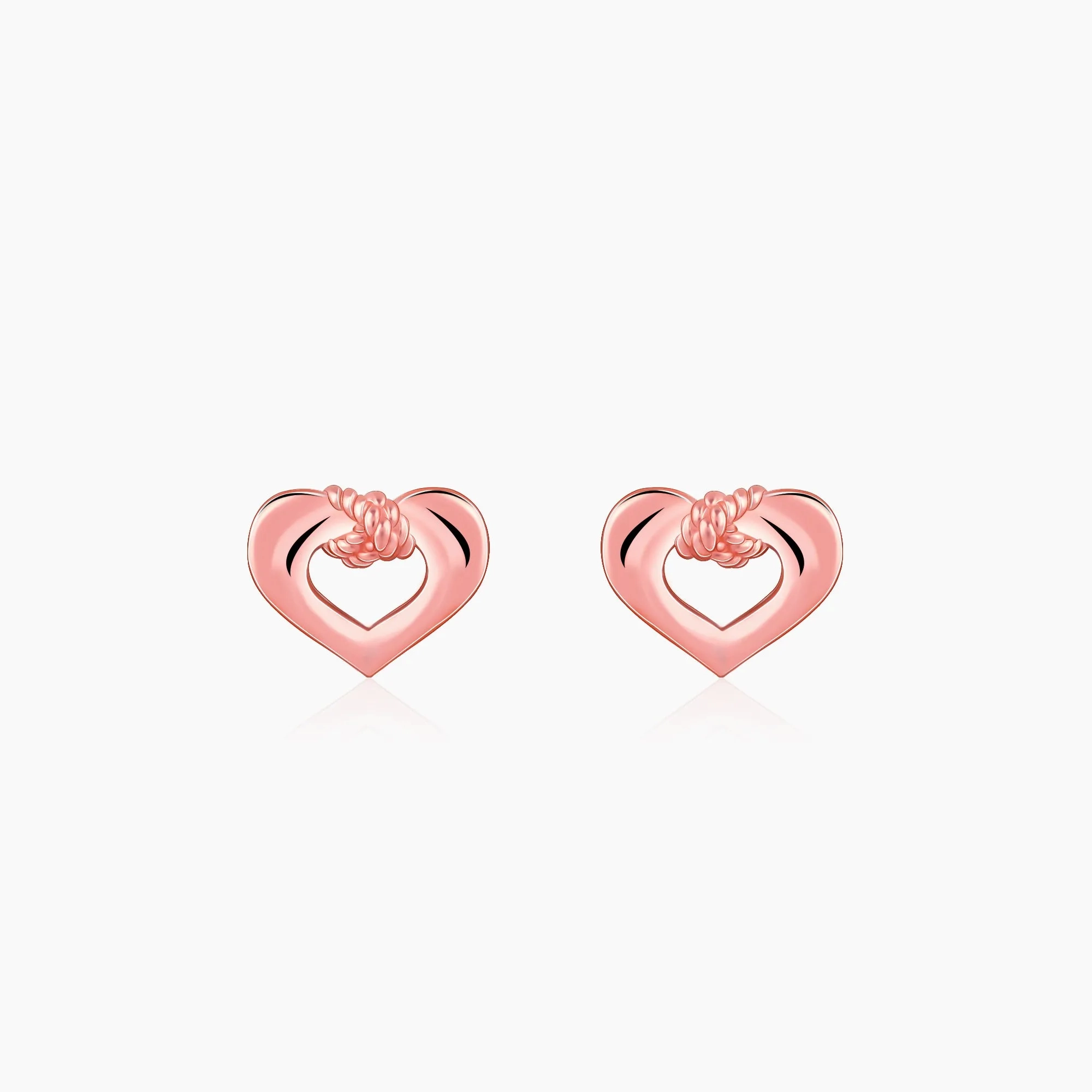 Rose Gold Loveknot Earrings