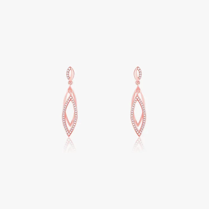 Rose Gold Majestic Marquise Danglers