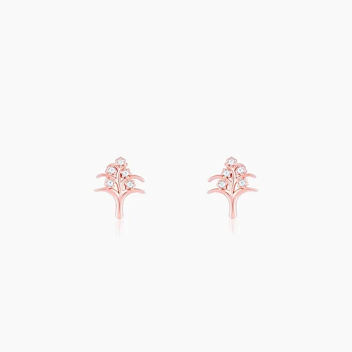 Rose Gold Neem Tree Earrings