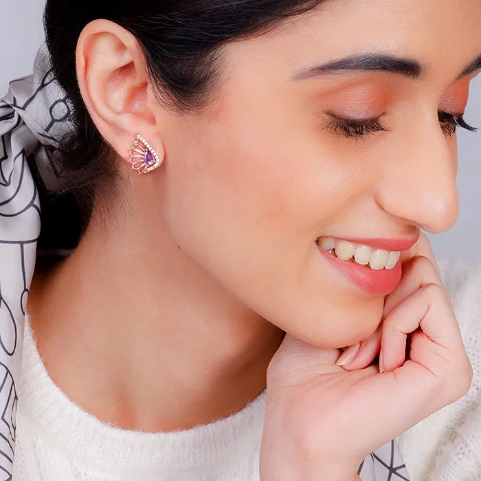 Rose Gold Notre Dame Earrings