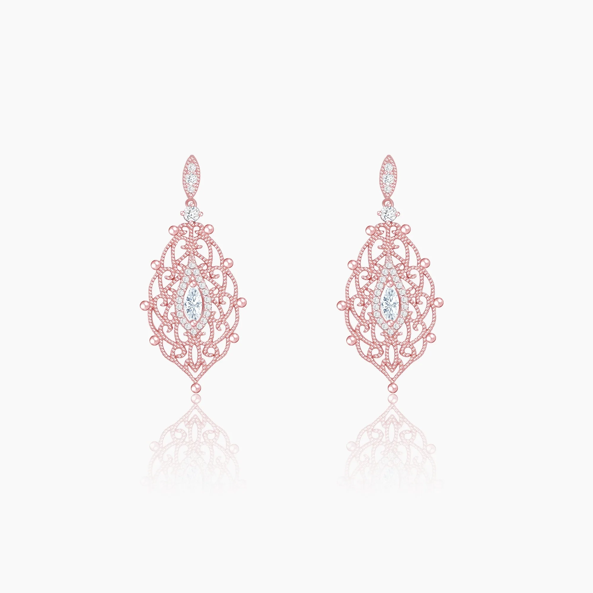 Rose Gold Opulent Desire Earrings