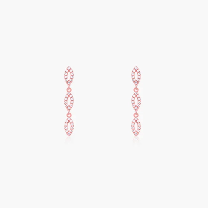 Rose Gold Opulent Oval Earrings