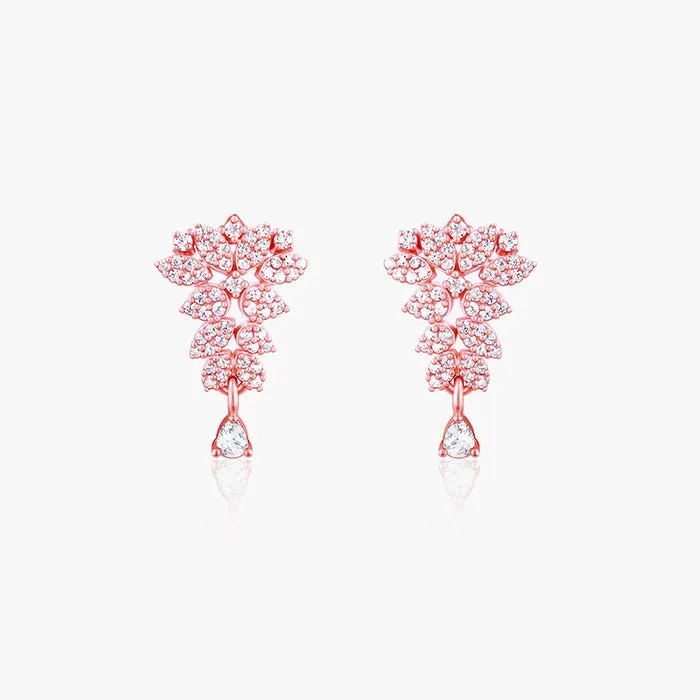 Rose Gold Party Wear Earrings